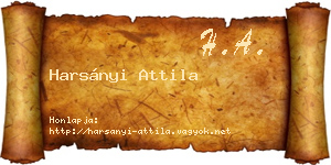 Harsányi Attila névjegykártya